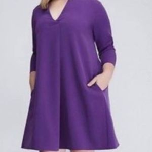 Lane Bryant infinite stretch dress purple 14/16